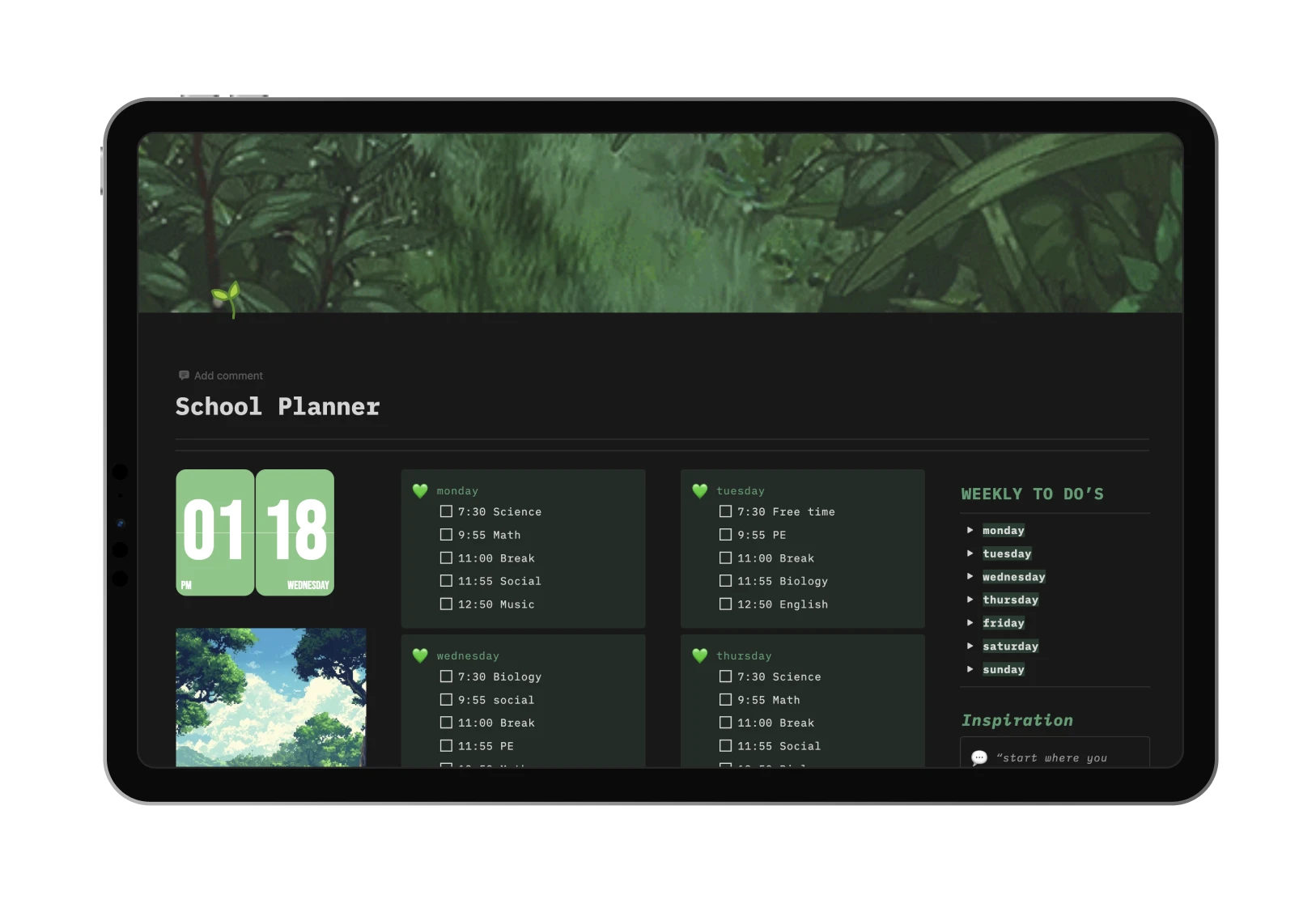 Green School Planner